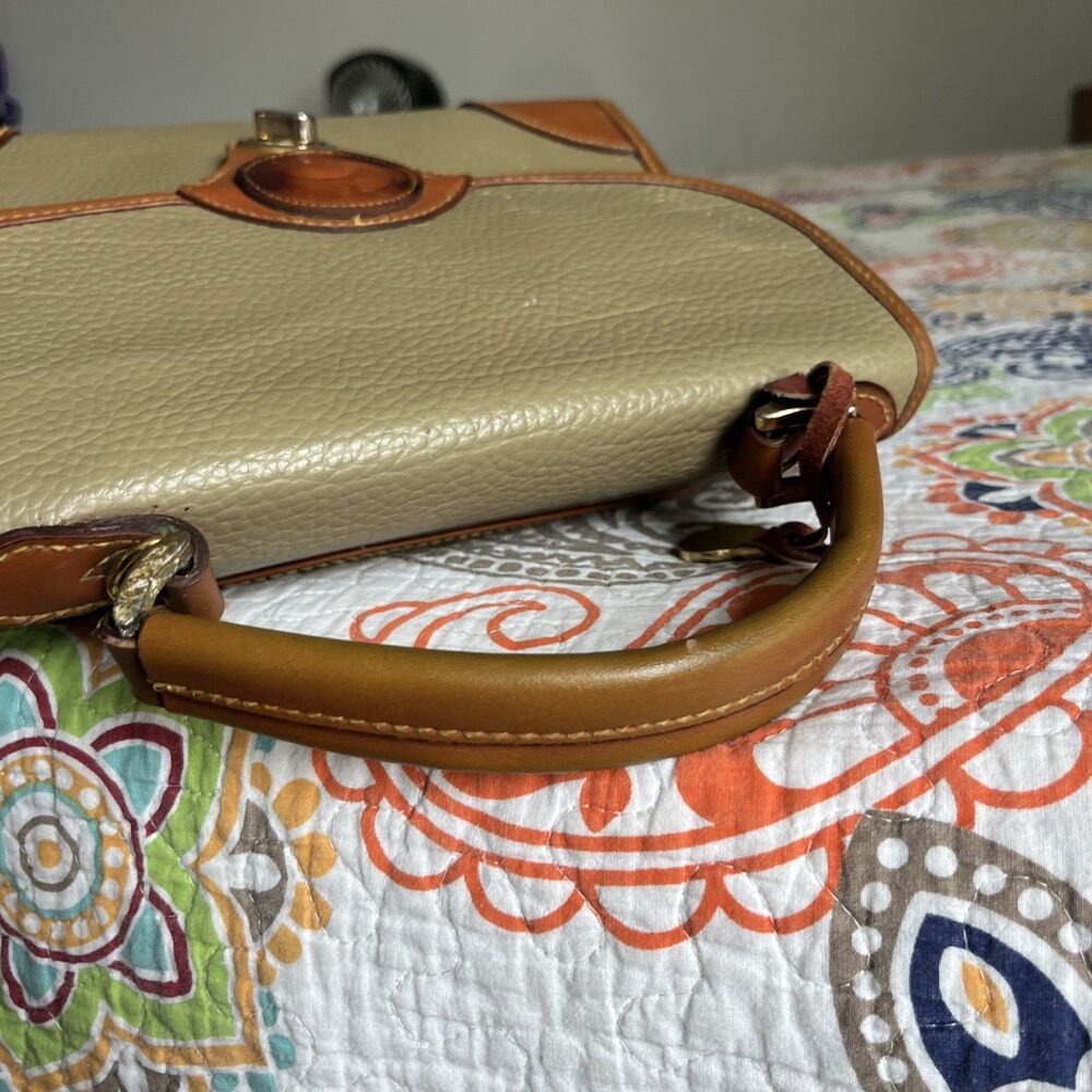 Dooney & Bourke Vintage Small AWL Satchel Taupe Brown - Picture 9 of 16